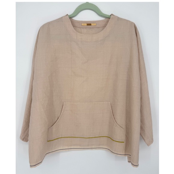 AOdress MITSUNORI ISHIMATSU Women's Designer Wool Minimalist Lagenlook Top - Picture 6 of 11